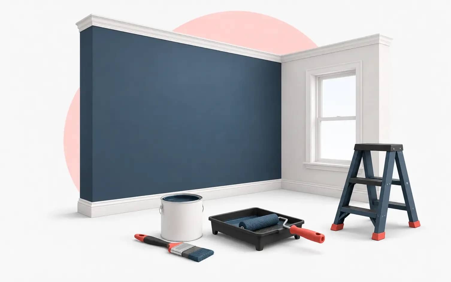 A repaired wall still needs primer and paint. We can paint the wall or the full room so the finish is even.