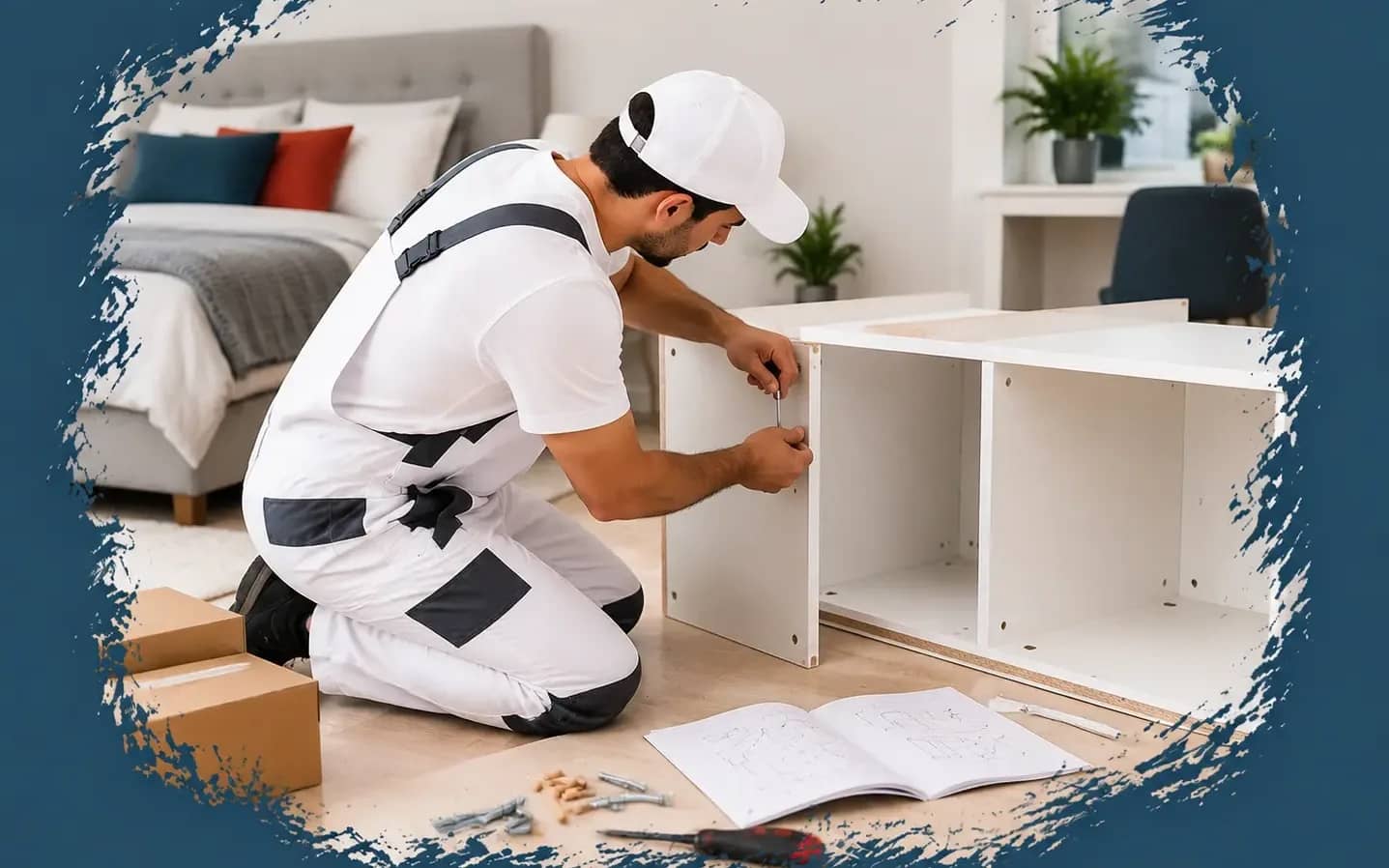 If it arrived flat-packed with an Allen key taped to the instructions, we'll build it. Beds, desks, tables, cabinets, shelving, storage units, all left ready to use.