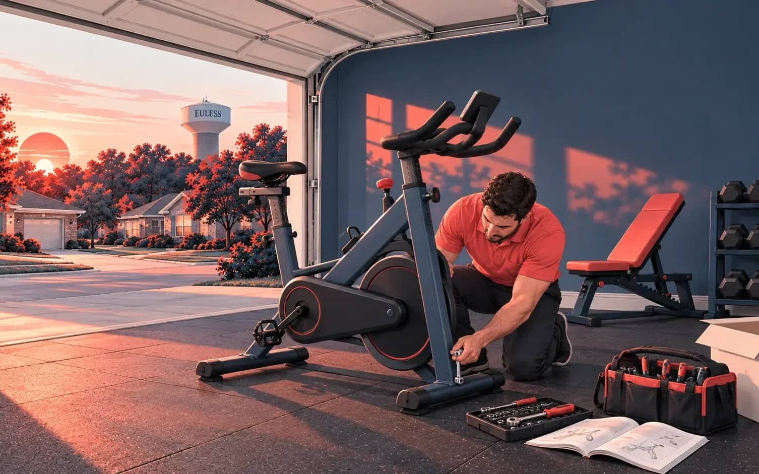 Building a home gym with a screen on the wall? We assemble treadmills, exercise bikes, and home gym systems, then check that everything is stable and ready to use.