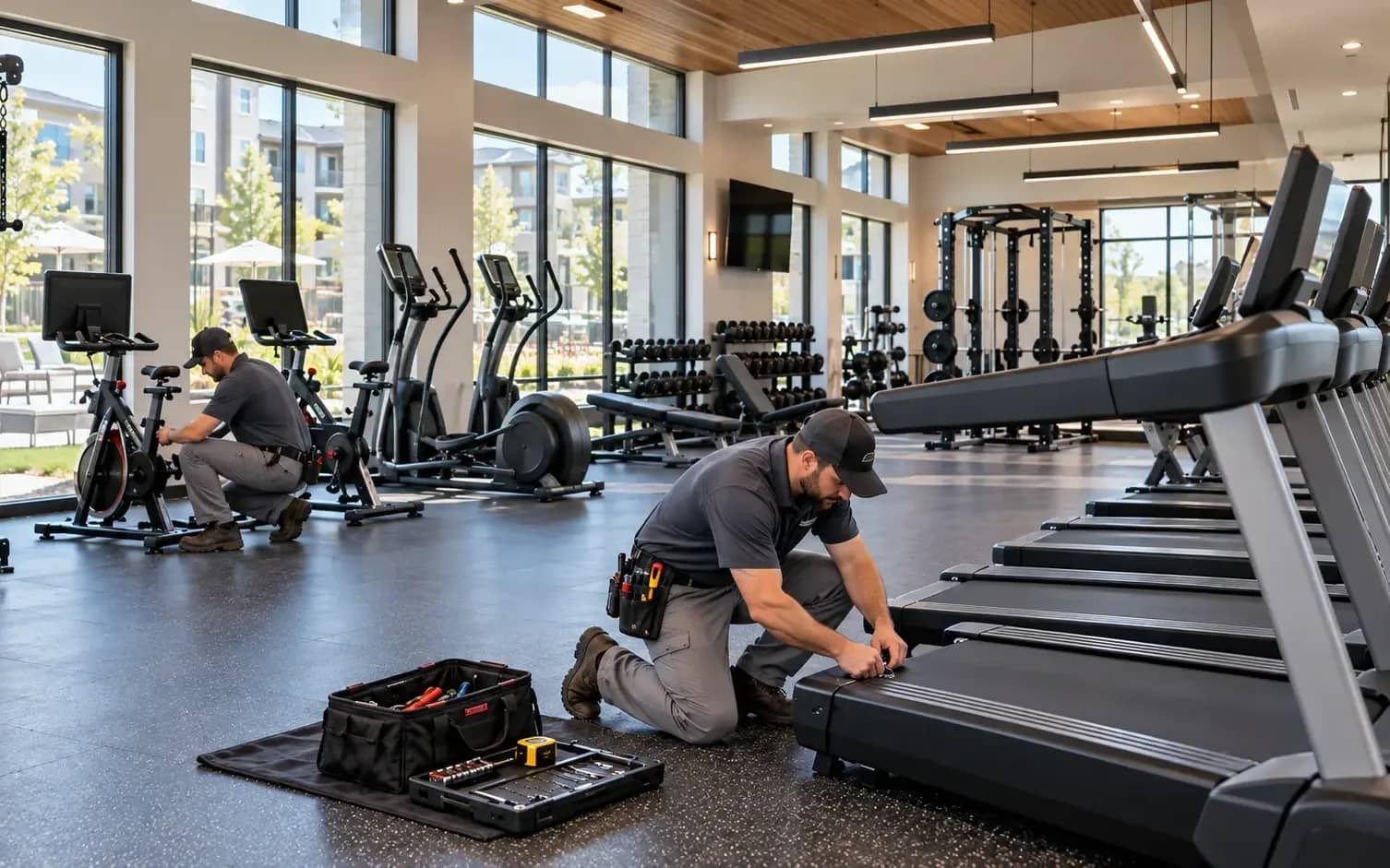 Have treadmills, exercise bikes, benches, and home gym equipment assembled and checked before use.