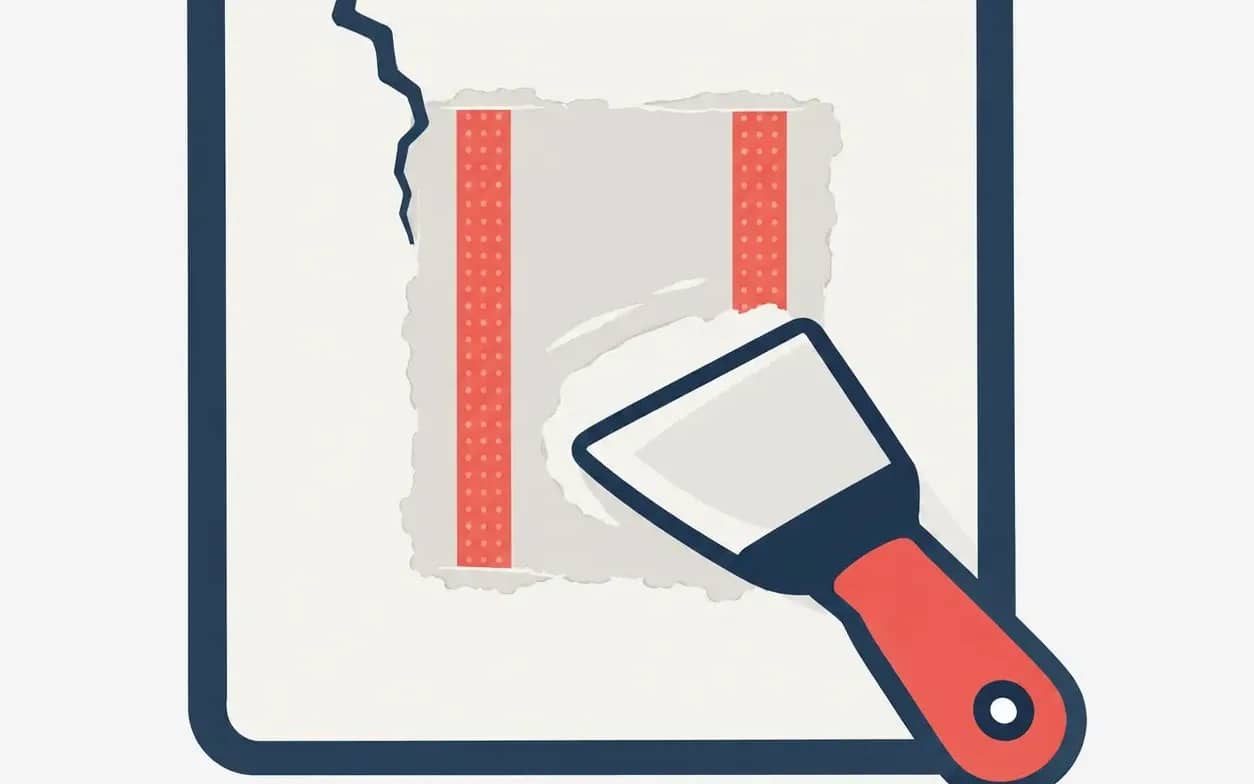Holes, dents, and damage left behind by an old TV mount or shelves get repaired and prepared for paint, so the patch blends with the wall.