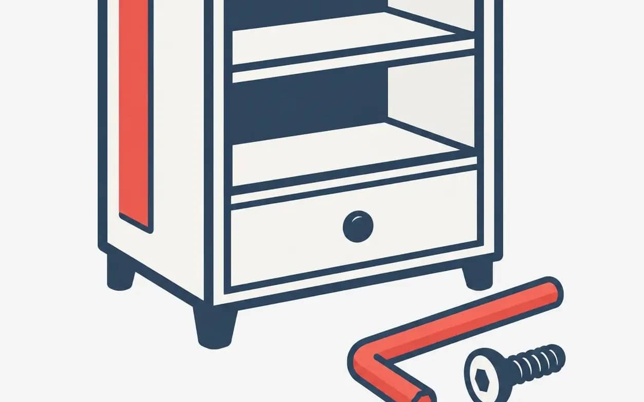 A freshly painted room still needs a bed in it. Desks, dressers, shelving, and the rest get built to the manufacturer's instructions, and we check doors, drawers, and stability before we leave.